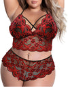 S-4XL Lace Bra Panties Lingerie Set
