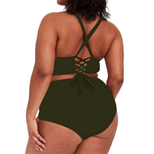 将图片加载到图库查看器，Plus Size Two-pieces Bikini Set Bathing Suit
