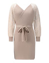 Knitted Autumn And Winter Long Sleeve Dress - Fashion Damsel
