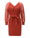 Knitted Autumn And Winter Long Sleeve Dress - Fashion Damsel