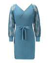 Knitted Autumn And Winter Long Sleeve Dress - Fashion Damsel