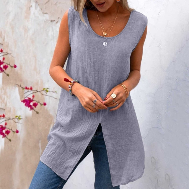 Linen Top Blouse