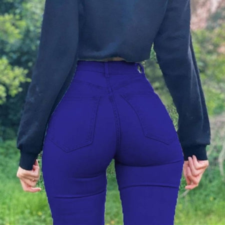 Tummy Control Ankle-Length Curvy Skinny Jeans - Fashion Damsel