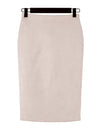 Suede Solid Color Pencil Skirt - Fashion Damsel