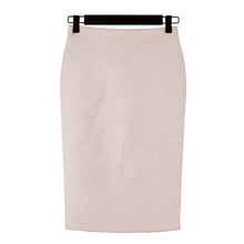 Load image into Gallery viewer, Suede Solid Color Pencil Skirt - Fashion Damsel
