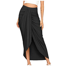 Cargar imagen en el visor de la galería, Autumn/Winter Split Wrap Asymmetric Draped Skirt - Fashion Damsel
