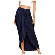 Cargar imagen en el visor de la galería, Autumn/Winter Split Wrap Asymmetric Draped Skirt - Fashion Damsel
