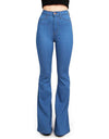 High Waist Wide Leg Stretch Flare Jeans - Fashion Damsel