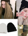 Solid Wool Metal Ring Knitted Beanie Cap - Fashion Damsel