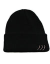 Solid Wool Metal Ring Knitted Beanie Cap - Fashion Damsel