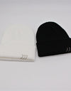 Solid Wool Metal Ring Knitted Beanie Cap - Fashion Damsel