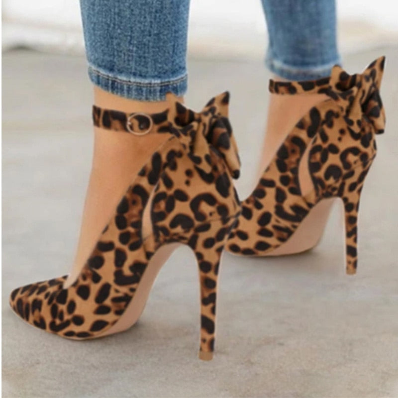 Bowknot Pointed Toe High Heels - Fashion Damsel