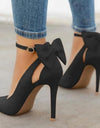 Bowknot Pointed Toe High Heels - Fashion Damsel