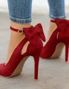 Bowknot Pointed Toe High Heels - Fashion Damsel