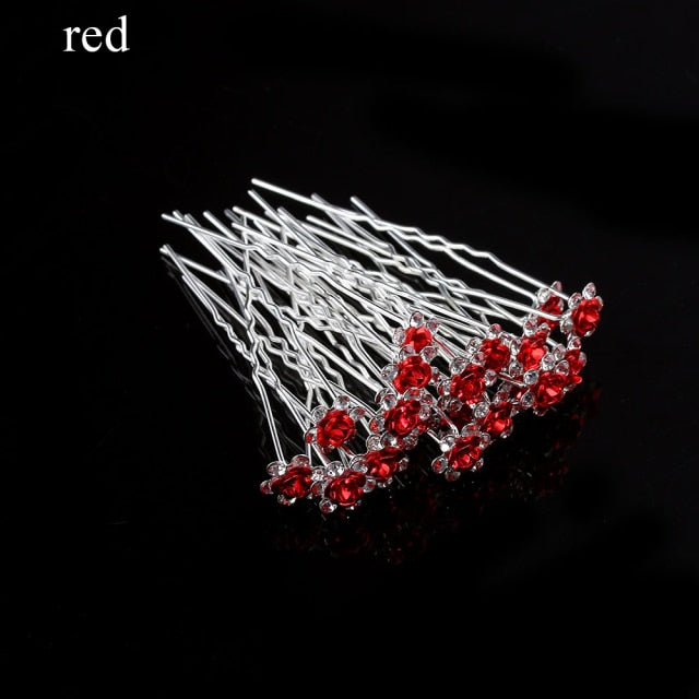 50/20 pcs/pack Women Flowers Hairpin Stick