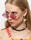 Leaf shape retro sunglasses - Fashion Damsel
