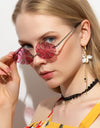 Leaf shape retro sunglasses - Fashion Damsel