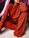Two Piece Winter Knitted Sweat Suit Loungewear Hoodie - Fashion Damsel
