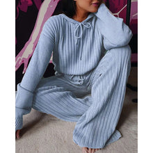 Load image into Gallery viewer, Two Piece Winter Knitted Sweat Suit Loungewear Hoodie - Fashion Damsel
