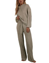 Two Piece Winter Knitted Sweat Suit Loungewear Hoodie - Fashion Damsel