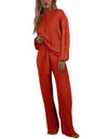 Two Piece Winter Knitted Sweat Suit Loungewear Hoodie - Fashion Damsel