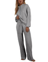 Two Piece Winter Knitted Sweat Suit Loungewear Hoodie - Fashion Damsel
