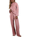 Two Piece Winter Knitted Sweat Suit Loungewear Hoodie - Fashion Damsel