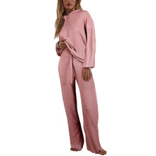 Load image into Gallery viewer, Two Piece Winter Knitted Sweat Suit Loungewear Hoodie - Fashion Damsel
