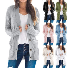 Load image into Gallery viewer, Knitted Cardigan V-Neck Button Sweater - Fashion Damsel
