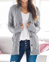 Knitted Cardigan V-Neck Button Sweater - Fashion Damsel