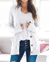 Knitted Cardigan V-Neck Button Sweater - Fashion Damsel