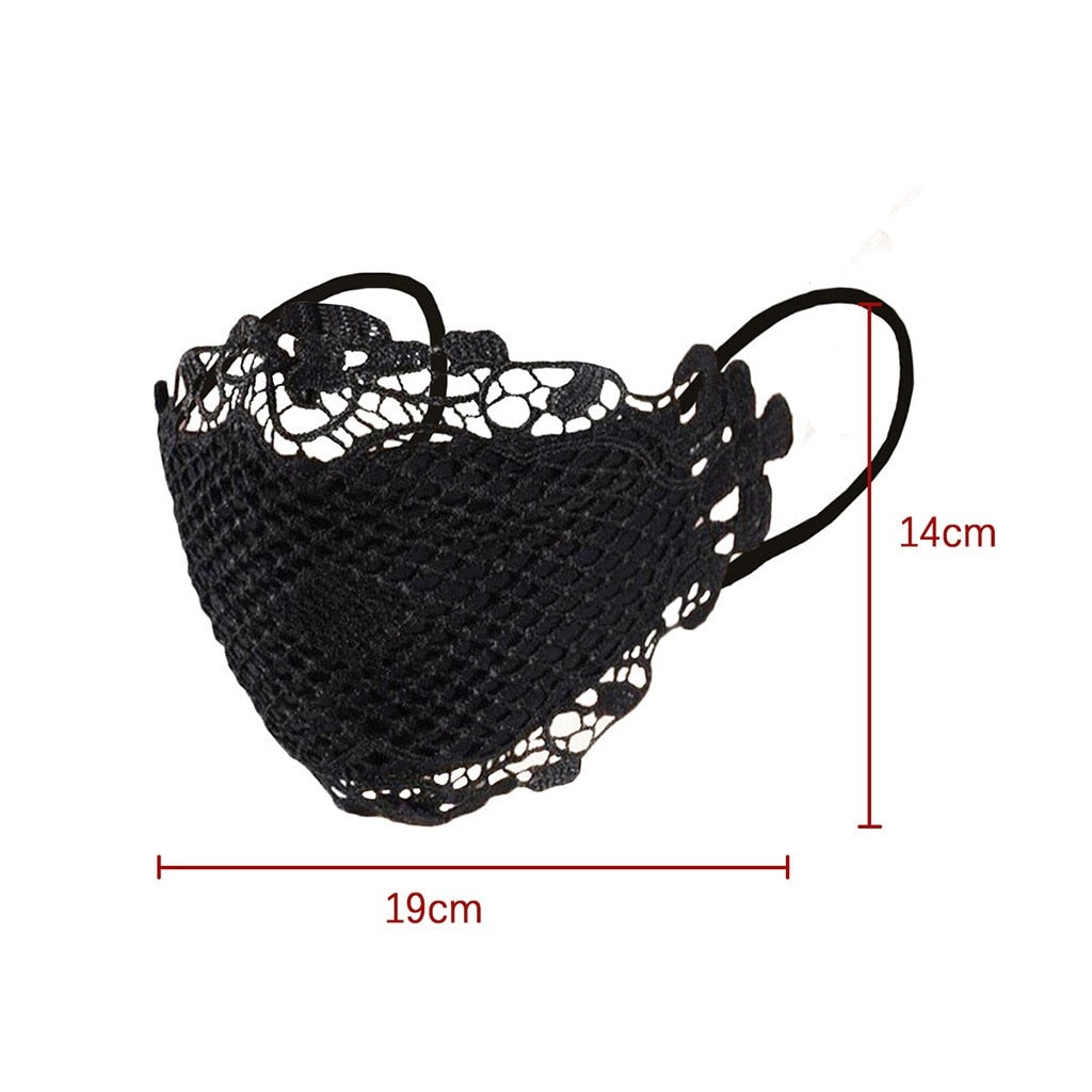 Washable Lace Elastic Face Mask - Fashion Damsel
