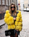 Luxury Faux Fur Winter Jacket with Fur Hood - Fashion Damsel