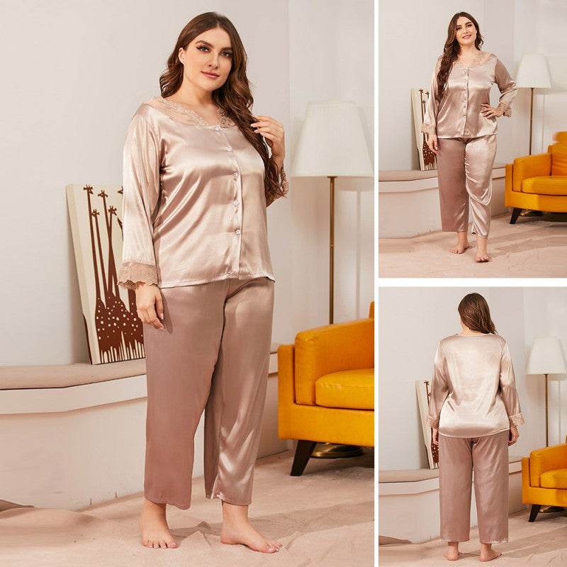 Silk Satin Sleepwear Pajama Set - Fashion Damsel