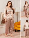 Silk Satin Sleepwear Pajama Set - Fashion Damsel