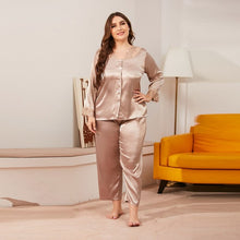 Load image into Gallery viewer, Silk Satin Sleepwear Pajama Set - Fashion Damsel
