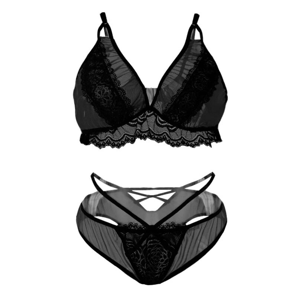 Lace Push Up Bra And Panty Set - Fashion Damsel