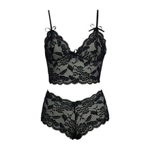 將圖片載入圖庫檢視器 Lace Bra And Briefs Lingerie Set - Fashion Damsel
