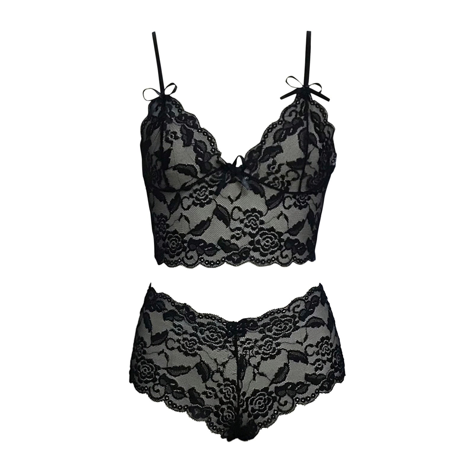 Lace Bra And Briefs Lingerie Set - Fashion Damsel