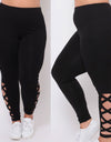 Criss-Cross Soft Comfort Skinny Leggings - Fashion Damsel
