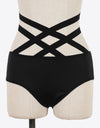 Strappy High Waist Brief Lingerie Underwear - Fashion Damsel