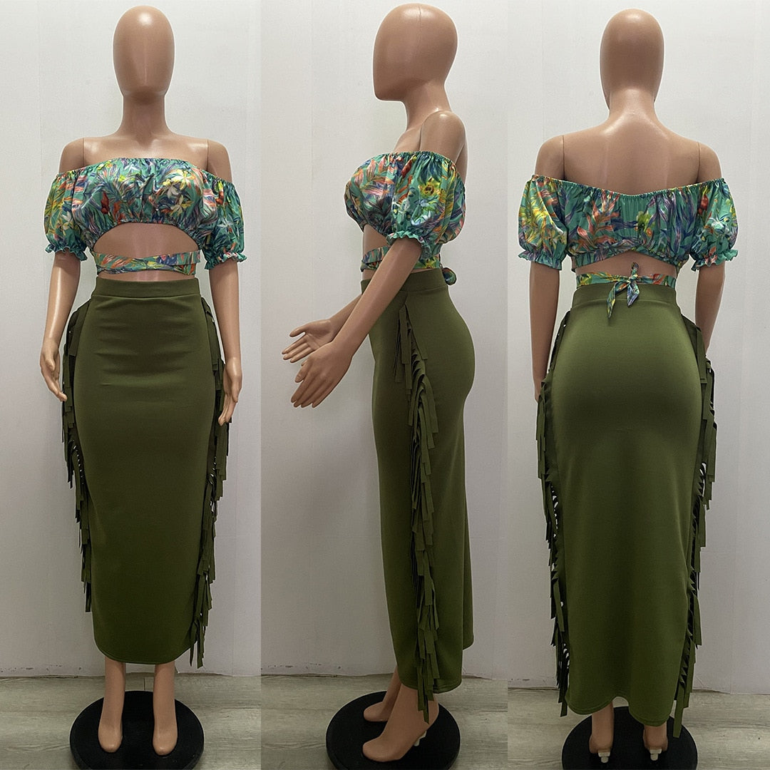 Autumn/Winter Tassel Long Skirt
