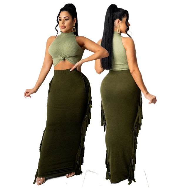 Autumn/Winter Tassel Long Skirt