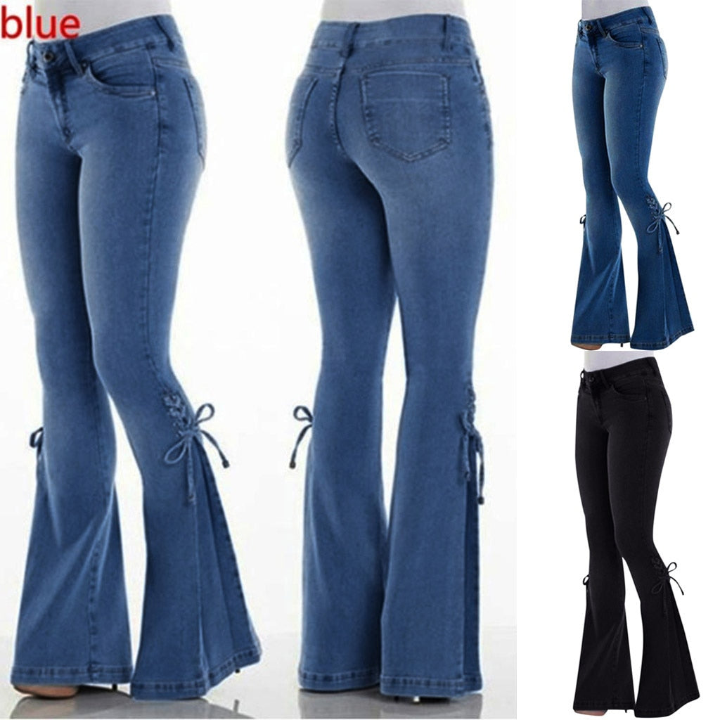 Boot Cut Bell-Bottom Jeans - Fashion Damsel