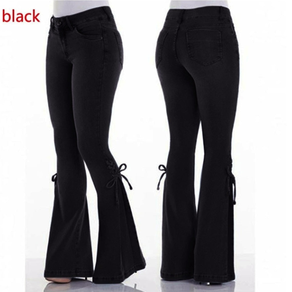 Boot Cut Bell-Bottom Jeans - Fashion Damsel