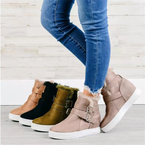 Casual Fleece Winter Snow Boots - Fashion Damsel