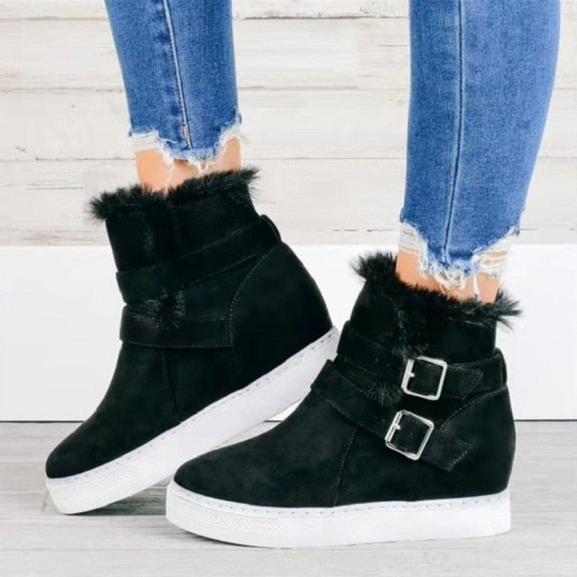 Casual Fleece Winter Snow Boots - Fashion Damsel