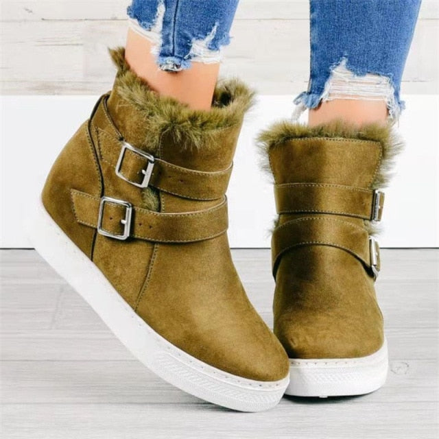 Casual Fleece Winter Snow Boots - Fashion Damsel