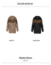 Leopard Print Plush Long Sleeve Button-Up Coat - Fashion Damsel
