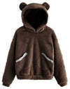 Cute Bear Warm Pullover Fluffy hoodie